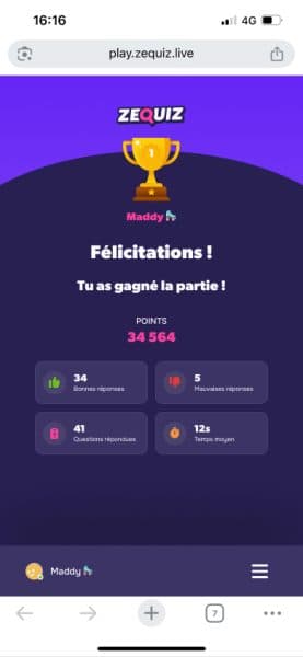 Gestion des scores